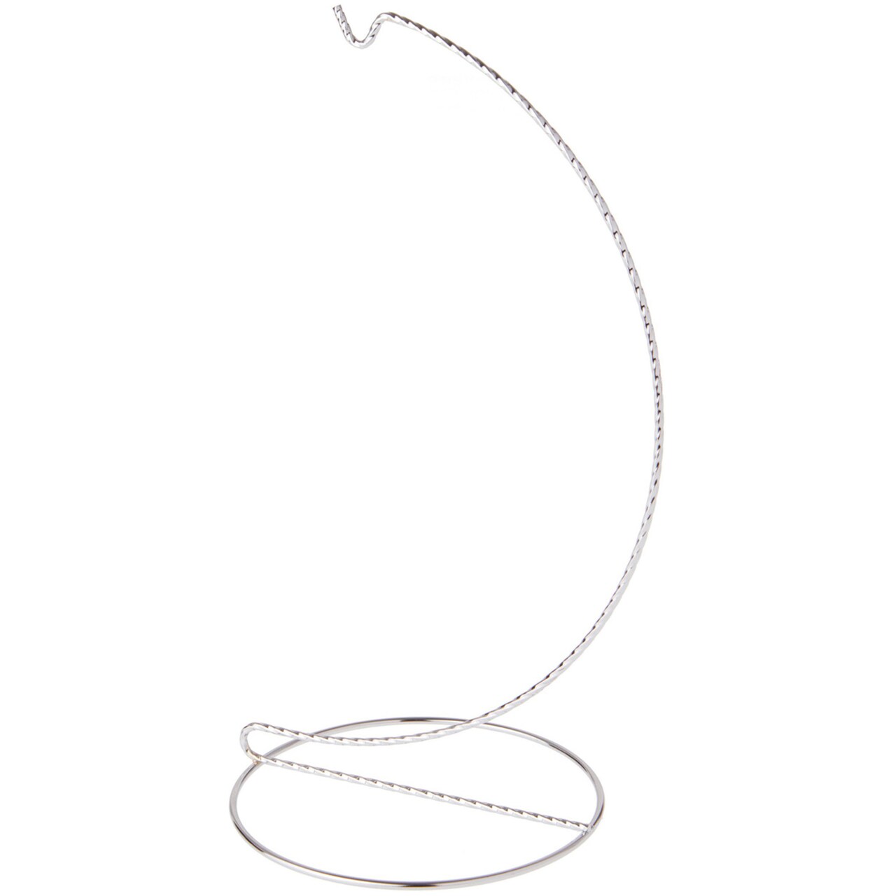 Bard's Twisted Silver Ornament Stand, 11" H x 5.125" W x 5.125" D